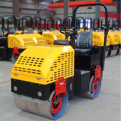 Компактный 9hp ездовой двойной барабанный вибрационный роликовый компакт для небольших дорожных проектов