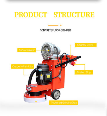 1400*600*1100мм полуавтоматическая напольная шлифовка для гладкой полировки бетона