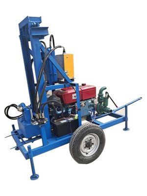 Дизельный двигатель 100 м глубокий портативный гидравлический водосборный ротационный буровой агрегат для бурения